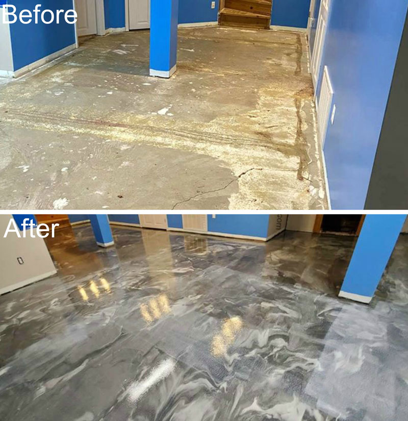 remote training - before and after metallic marble